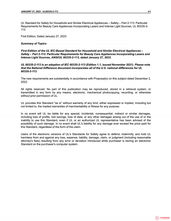 UL 60335-2-113 PDF UL 60335-2-113 PDF